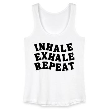 INHALE EXHALE REPEAT - Frauen Bio Tank Top - Weiß - Vorne