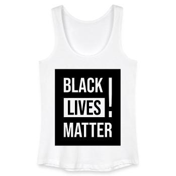 Chemise design Black Lives Matter - Débardeur bio Femme - blanc - Devant