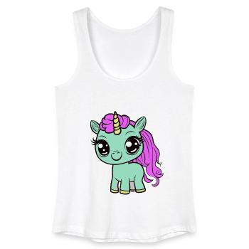 Bébé Licorne Licornes Enfant Enfants Enfant Enfant Cheval - Débardeur bio Femme - blanc - Devant