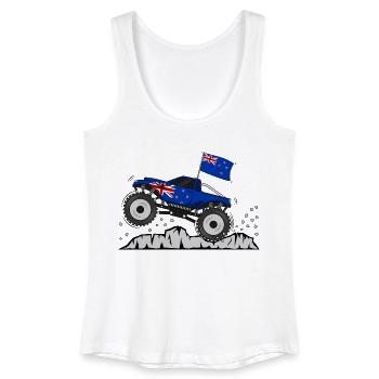 Monster Truck Drapeau de la Nouvelle-Zélande - Débardeur bio Femme - blanc - Devant