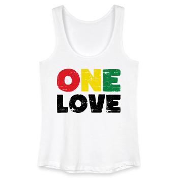 One Love Reggae Musique - Débardeur bio Femme - blanc - Devant
