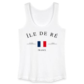 Île de Ré France – Holiday Souvenir & Gift - Women’s Organic Tank Top - white - Front