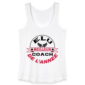 Elu meilleur coach de l'année - Débardeur bio Femme - blanc - Devant
