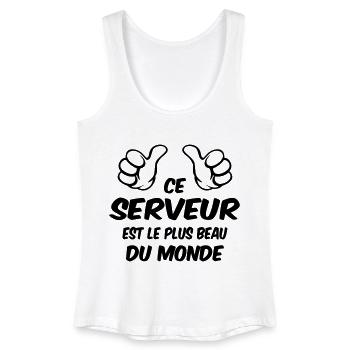 BESTER SERVER - Frauen Bio Tank Top - Weiß - Vorne