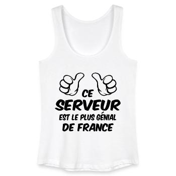 BESTER SERVER - Frauen Bio Tank Top - Weiß - Vorne