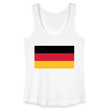 Deutschlandfahne Schwarz Rot Gold - Frauen Bio Tank Top - Weiß - Vorne