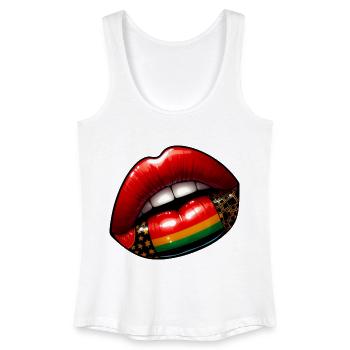 Kuss der Eleganz, rote Lippen - Frauen Bio Tank Top - Weiß - Vorne