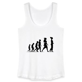 Feministische Evolution - Frauen Bio Tank Top - Weiß - Vorne