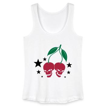 Cherry Skulls - Frauen Bio Tank Top - Weiß - Vorne