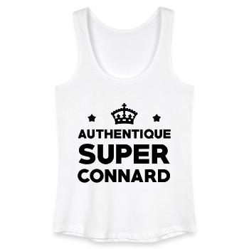 Connard / Connasse / Insulte / Con / Vulgaire - Débardeur bio Femme - blanc - Devant