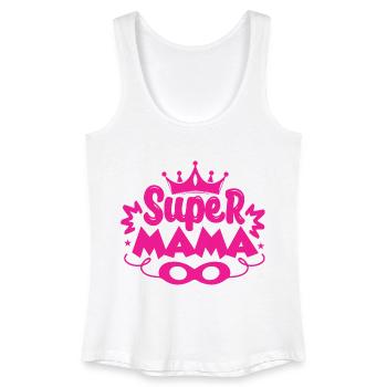Super Mama - Frauen Bio Tank Top - Weiß - Vorne
