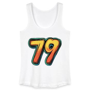 79 Zahl Bunt - Frauen Bio Tank Top - Weiß - Vorne