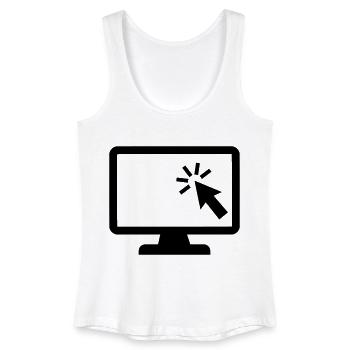 Computer - Frauen Bio Tank Top - Weiß - Vorne