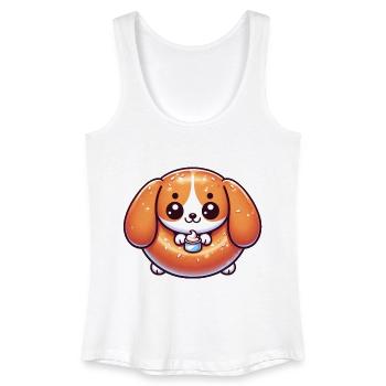 Beagle Bagel - Frauen Bio Tank Top - Weiß - Vorne