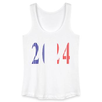 2024 Blue White Red - Women’s Organic Tank Top - white - Front