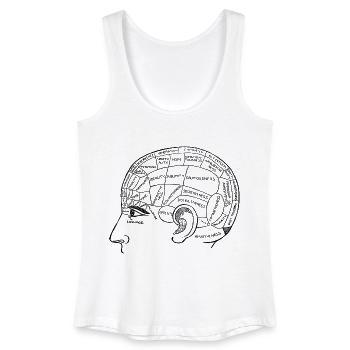 Head with thought, brain - Women’s Organic Tank Top - white - Front