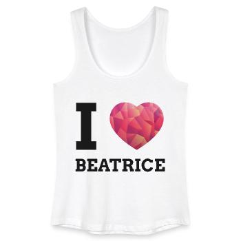 I Love Beatrice - Frauen Bio Tank Top - Weiß - Vorne