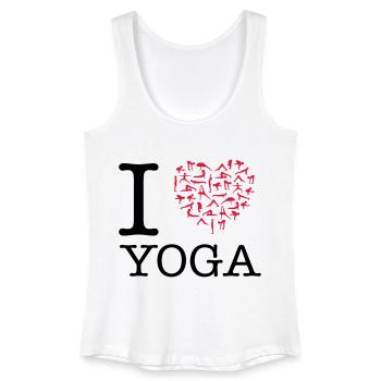 I Heart Yoga - Women’s Organic Tank Top - white - Front