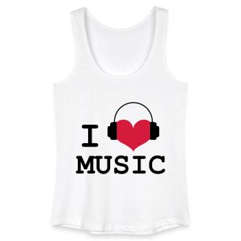 I Love Music ! - Débardeur bio Femme - blanc - Devant