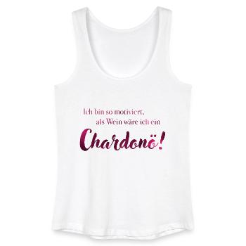 Je suis tellement motivé, en tant que vin, je serais Chardonö ! - Débardeur bio Femme - blanc - Devant