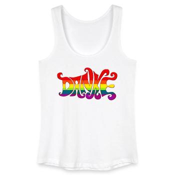 Thank you rainbow diversity sixties colorful gratitude - Women’s Organic Tank Top - white - Front
