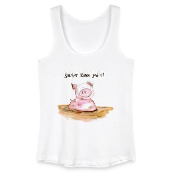 Sauber kann jeder! - Frauen Bio Tank Top - Weiß - Vorne