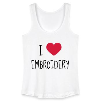 Embroidery Stickerei Broderie Embroiderer Brodeuse - Women’s Organic Tank Top - white - Front