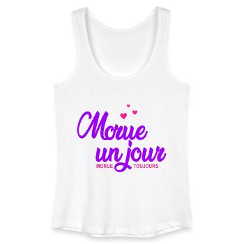 morue un jour morue toujours - Débardeur bio Femme - blanc - Devant