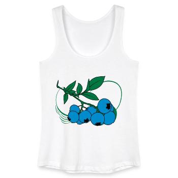 Blaubeeren - Frauen Bio Tank Top - Weiß - Vorne