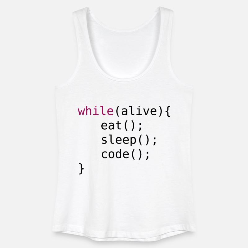 Lustiger Code Quellcode - Frauen Bio Tank Top - Weiß