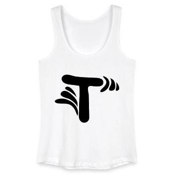 Lettre T & Motif - Débardeur bio Femme - blanc - Devant
