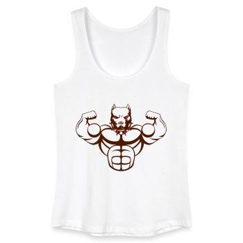 strong dog_02 - Frauen Bio Tank Top - Weiß - Vorne