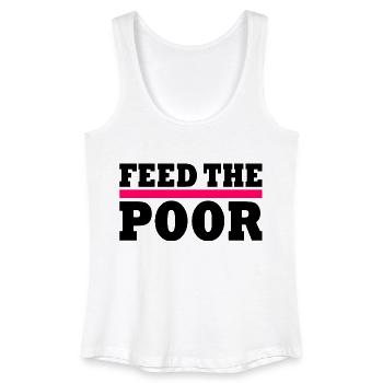 Feed the poor - Women’s Organic Tank Top - white - Front
