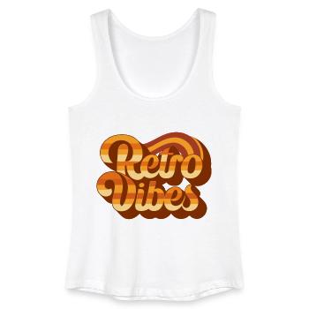 Retro-Vibes - Frauen Bio Tank Top - Weiß - Vorne