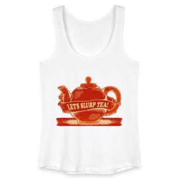 Red teapot Tea time - Women’s Organic Tank Top - white - Front