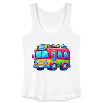 Bus - Frauen Bio Tank Top - Weiß - Vorne