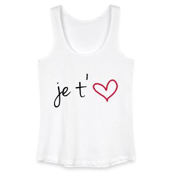 I love Dich - Frauen Bio Tank Top - Weiß - Vorne