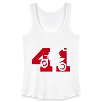 Moto 41 biker - Women’s Organic Tank Top - white - Front
