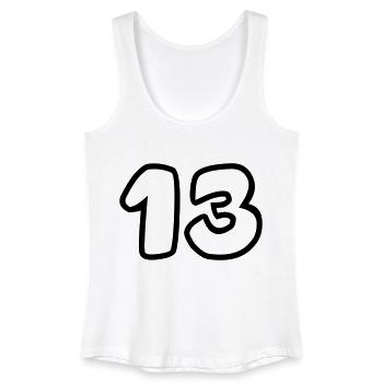 13 - Frauen Bio Tank Top - Weiß - Vorne