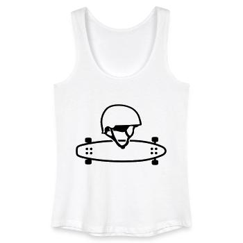 Longboard - Frauen Bio Tank Top - Weiß - Vorne