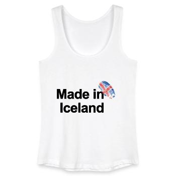 Affiche d'empreintes digitales Made in Iceland - Débardeur bio Femme - blanc - Devant