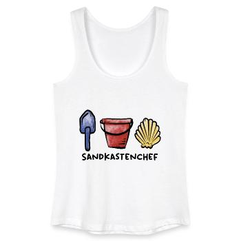 Sandkasten Chef / Spielzeug / Spielplatz / Sommer - Frauen Bio Tank Top - Weiß - Vorne