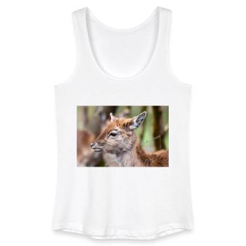 Fallow Deer (in german Damwild or Damhirsch) Dama - Women’s Organic Tank Top - white - Front