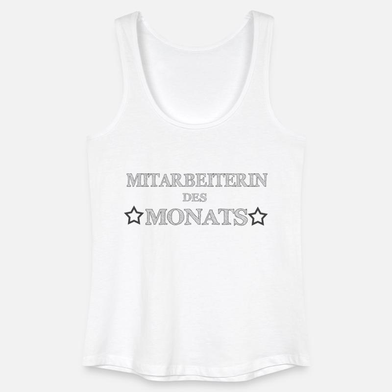 Mitarbeiterin des *Monats* - Frauen Bio Tank Top - Weiß