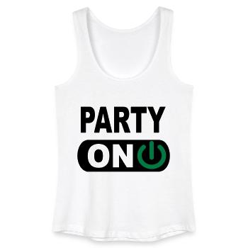 Party - Frauen Bio Tank Top - Weiß - Vorne