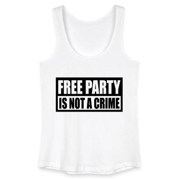 free party is not a crime - Frauen Bio Tank Top - Weiß - Vorne