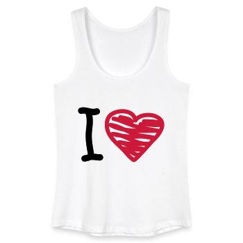 I_love - Débardeur bio Femme - blanc - Devant