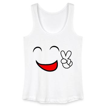 Smiley - Women’s Organic Tank Top - white - Front