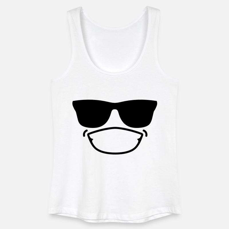 smiley12b - Débardeur bio Femme - blanc