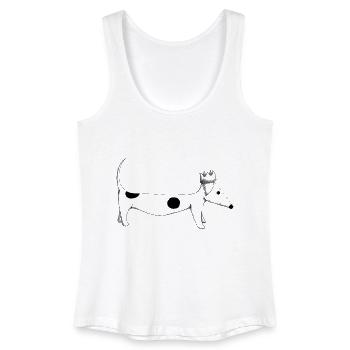 Dackelprinzessin - Frauen Bio Tank Top - Weiß - Vorne